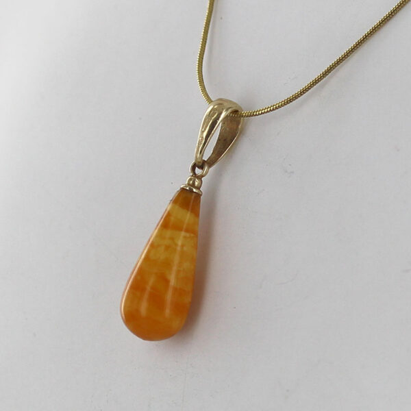 Antique Butterscotch German Baltic Amber Pendant In 14ct solid Italian Gold GP0292 RRP£325!!! - Image 2
