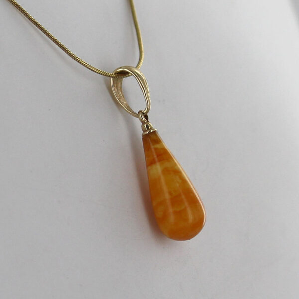 Antique Butterscotch German Baltic Amber Pendant In 14ct solid Italian Gold GP0292 RRP£325!!! - Image 3
