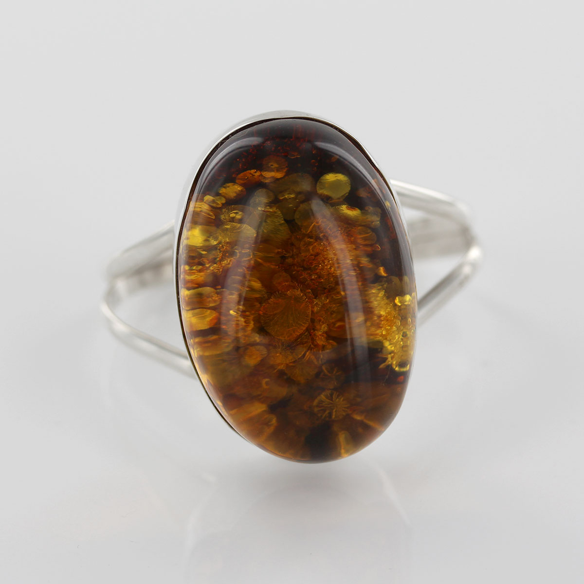 Large Bangle German Honey Baltic Amber Handmade Solid 925 Sterling Silver - BAN052- RRP£1200!!! - Image 6