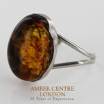 Large Bangle German Honey Baltic Amber Handmade Solid 925 Sterling Silver - BAN052- RRP£1200!!!