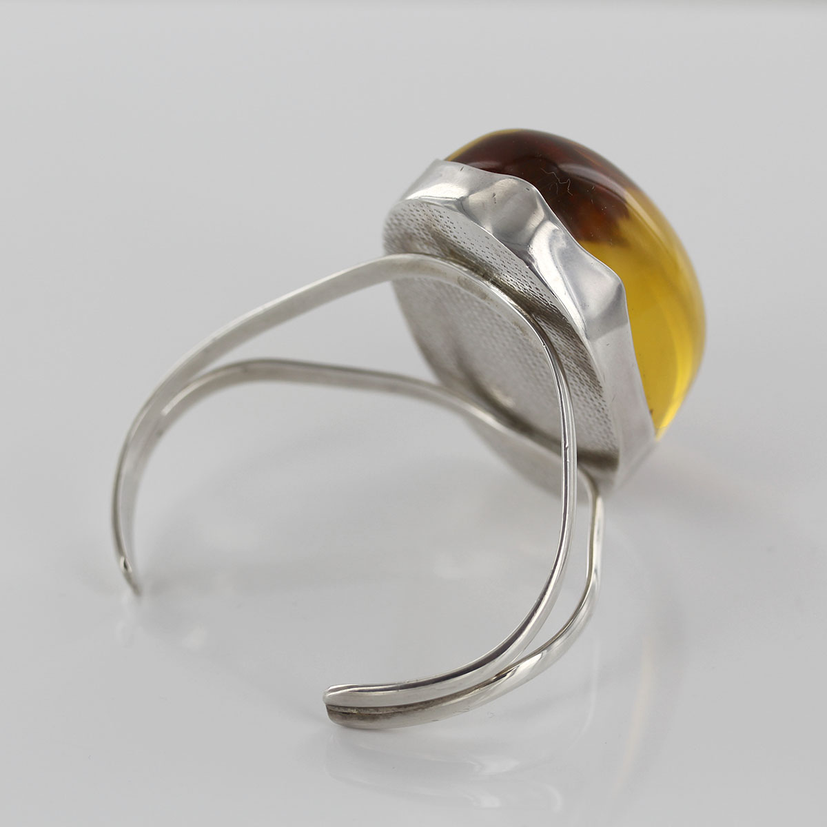 Large Bangle German Honey Baltic Amber Handmade Solid 925 Sterling Silver - BAN052- RRP£1200!!! - Image 3