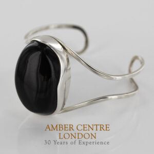 Bangle, Cherry German Baltic Amber Handmade Solid 925 Sterling Silver - BAN054 - RRP£445!!!