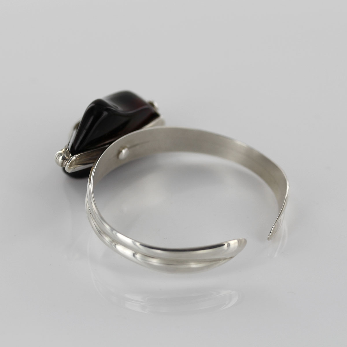 Bangle, German Cherry Baltic Amber Handmade Solid 925 Sterling Silver - BAN055 - RRP£445!!! - Image 6