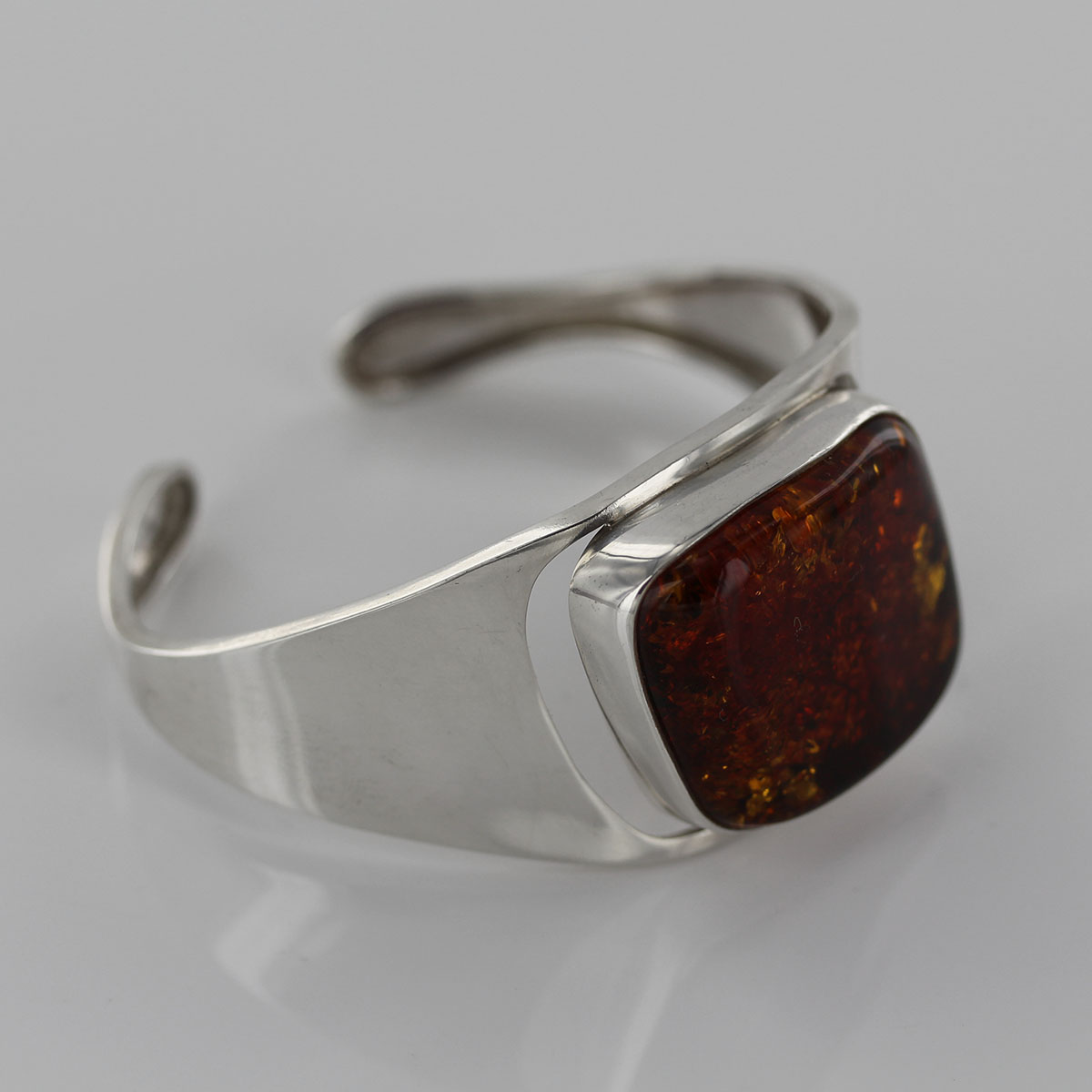 Bangle German Honey Baltic Amber Handmade Solid 925 Sterling Silver - BAN058 - RRP£595!!! - Image 4