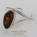 Bangle, German Green Baltic Amber Handmade Solid 925 Sterling Silver - BAN059 - RRP£345!!!