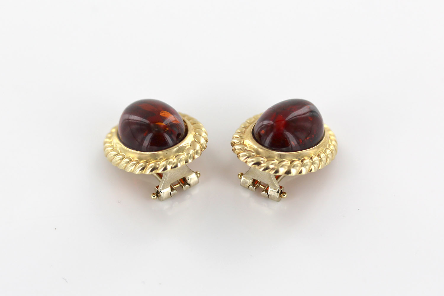 Italian Handmade German Baltic Amber Clip-On Earrings In 14ct Gold-GCL0524 RRP£1300!!! - Image 12