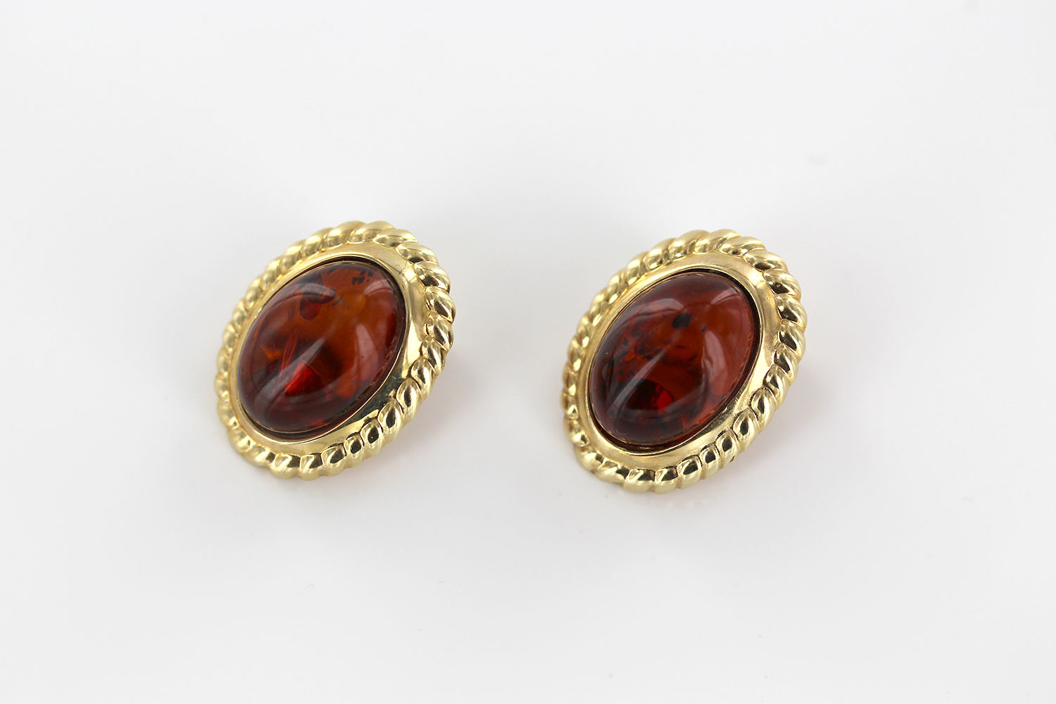Italian Handmade German Baltic Amber Clip-On Earrings In 14ct Gold-GCL0524 RRP£1300!!! - Image 10