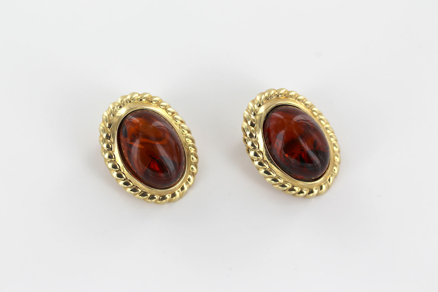 Italian Handmade German Baltic Amber Clip-On Earrings In 14ct Gold-GCL0524 RRP£1300!!! - Image 9