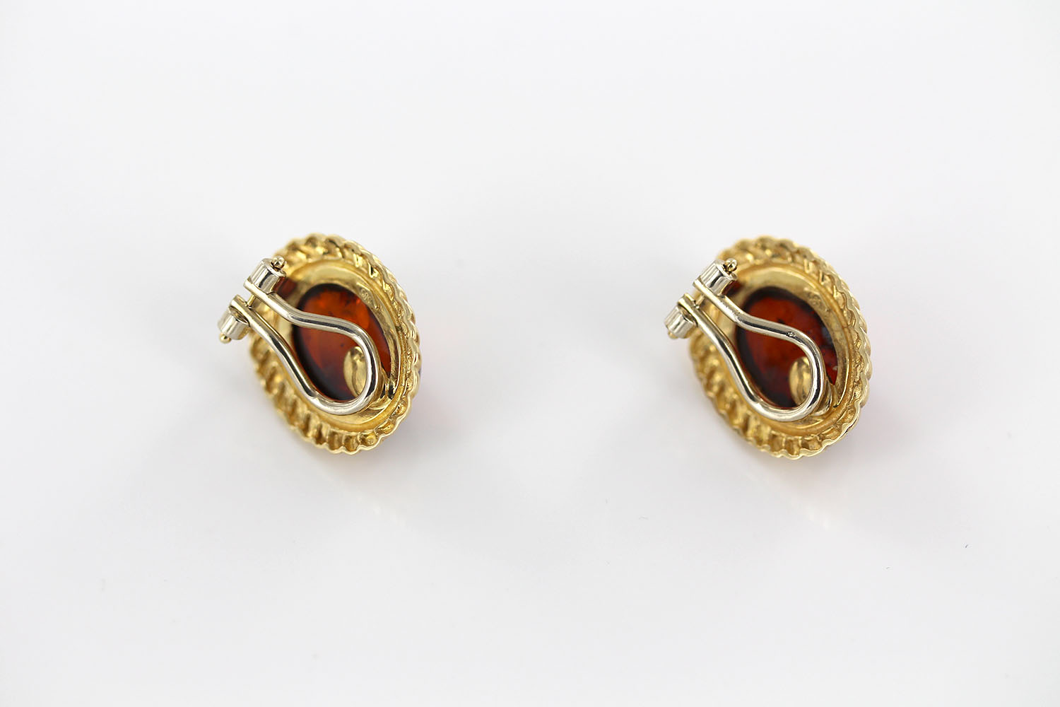 Italian Handmade German Baltic Amber Clip-On Earrings In 14ct Gold-GCL0524 RRP£1300!!! - Image 6