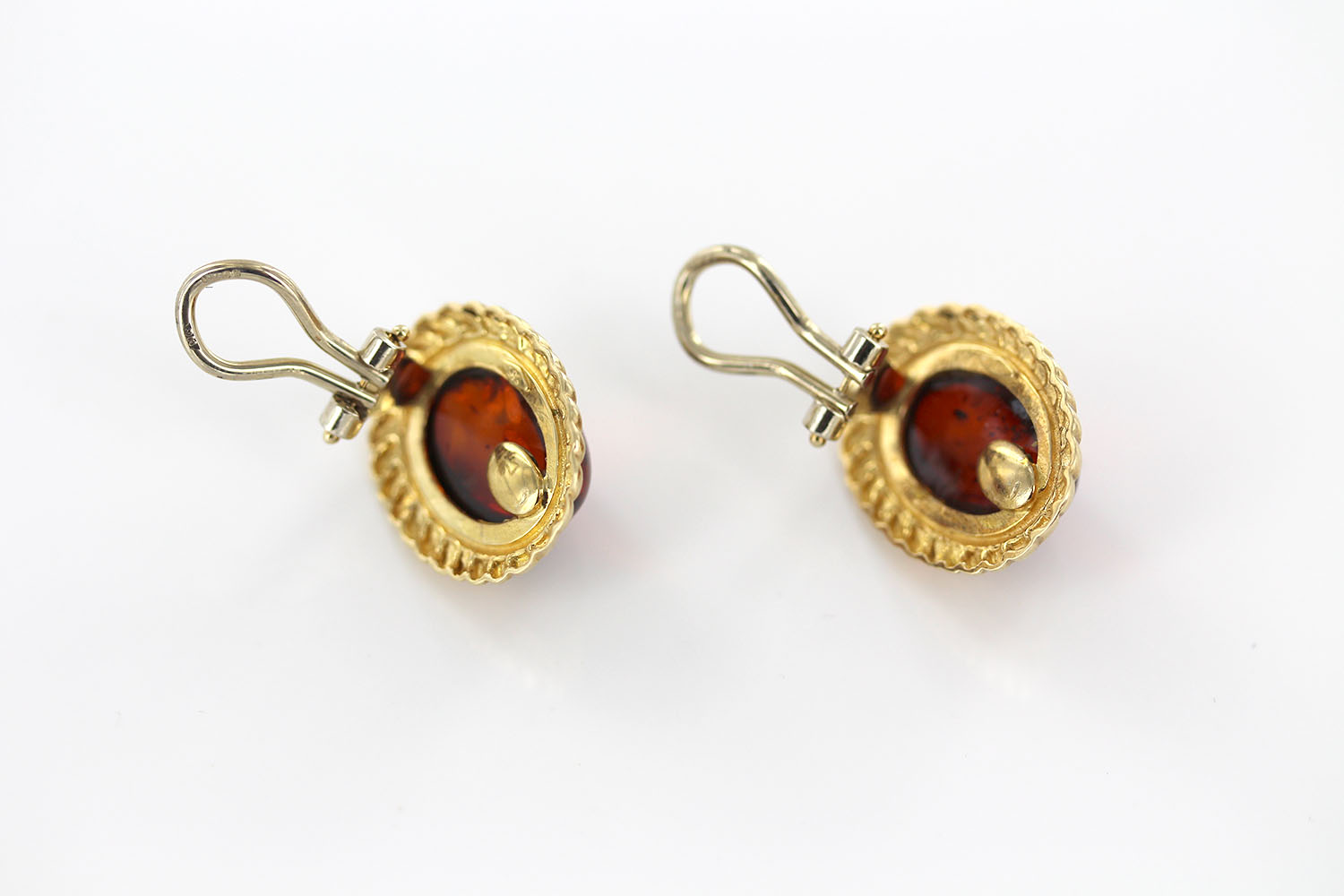 Italian Handmade German Baltic Amber Clip-On Earrings In 14ct Gold-GCL0524 RRP£1300!!! - Image 5