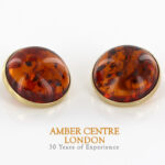 Italian Handmade German Baltic Amber Clip-On Earrings In 9ct Gold-GCL0003 RRP£1100!!!
