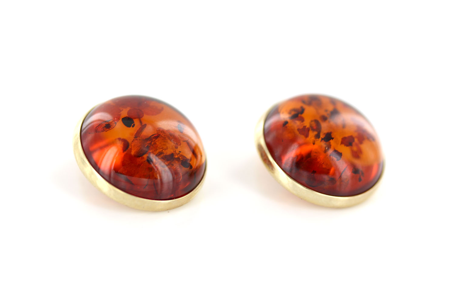 Italian Handmade German Baltic Amber Clip-On Earrings In 9ct Gold-GCL0003 RRP£1100!!! - Image 5