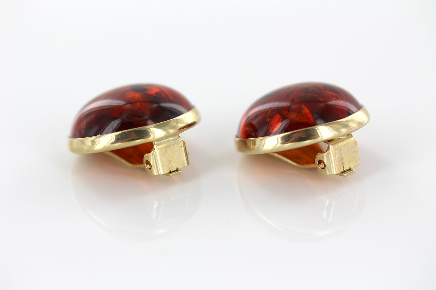 Italian Handmade German Baltic Amber Clip-On Earrings In 9ct Gold-GCL0003 RRP£1100!!! - Image 6