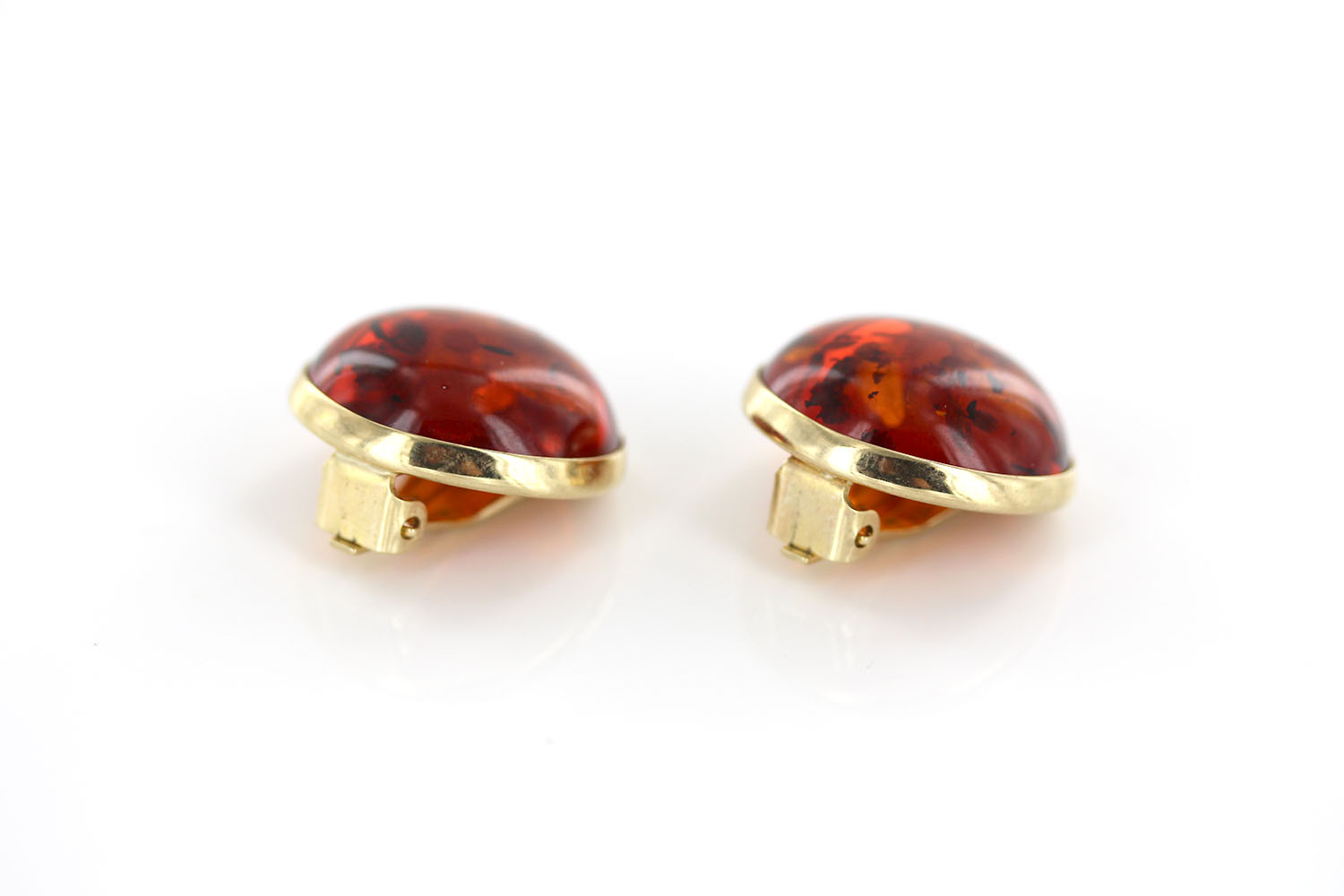 Italian Handmade German Baltic Amber Clip-On Earrings In 9ct Gold-GCL0003 RRP£1100!!! - Image 7