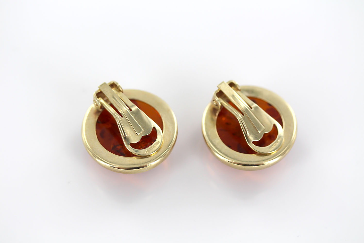 Italian Handmade German Baltic Amber Clip-On Earrings In 9ct Gold-GCL0003 RRP£1100!!! - Image 8
