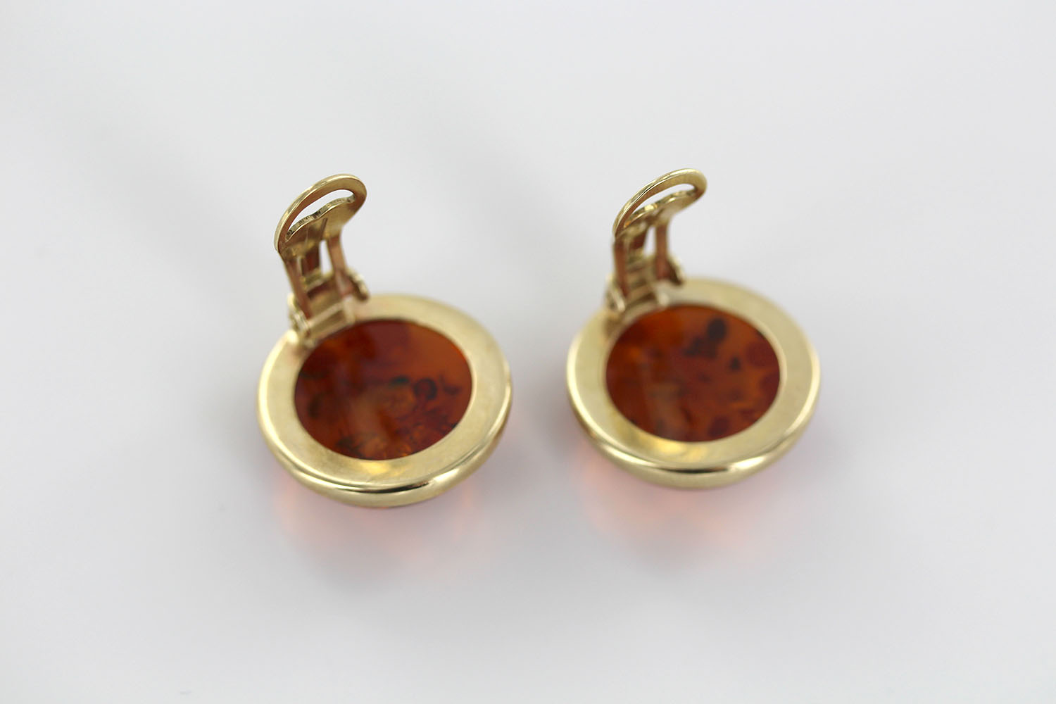 Italian Handmade German Baltic Amber Clip-On Earrings In 9ct Gold-GCL0003 RRP£1100!!! - Image 9