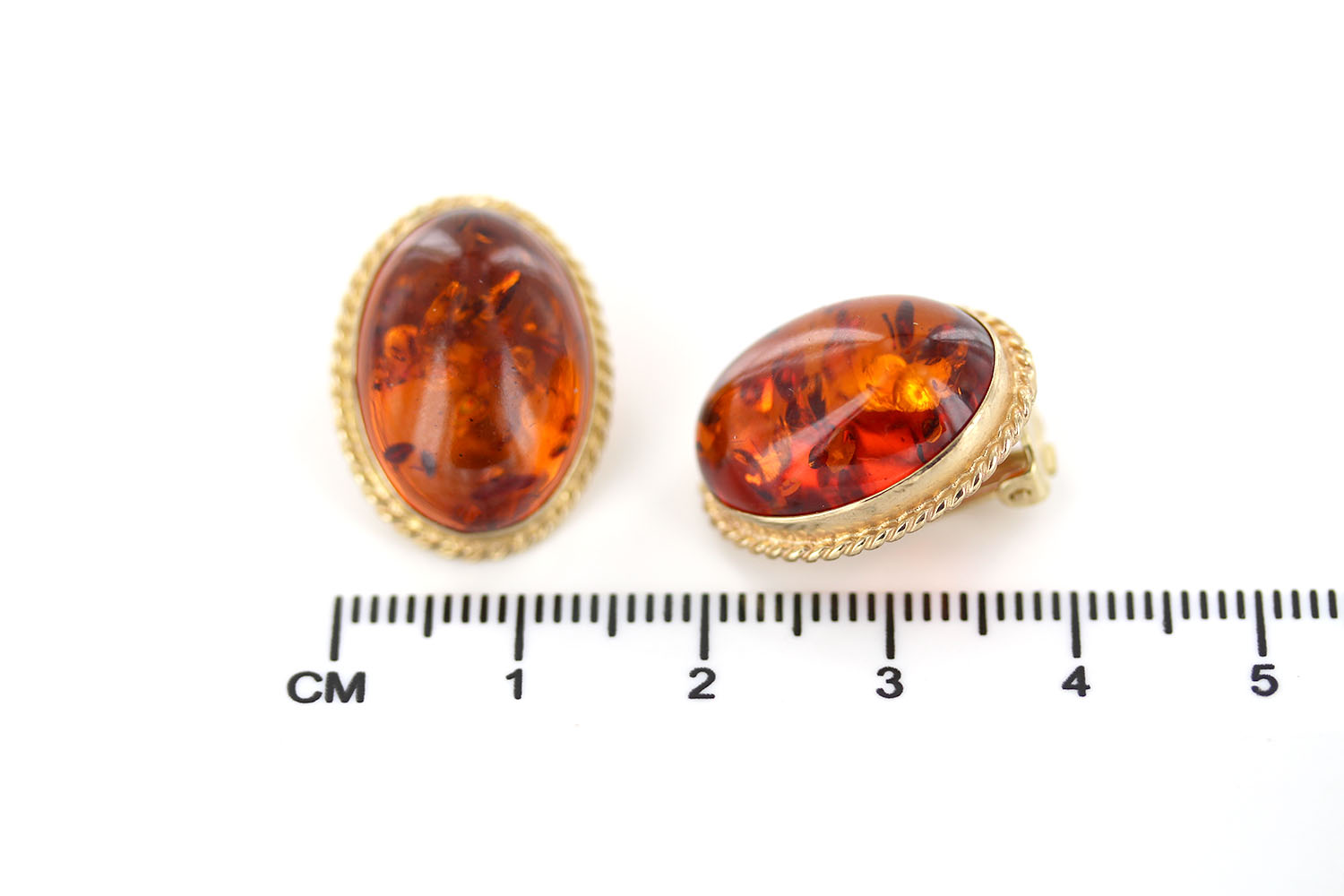 Italian Handmade German Baltic Amber Clip-On Earrings In 9ct Gold-GLC0006 RRP£995!!! - Image 10