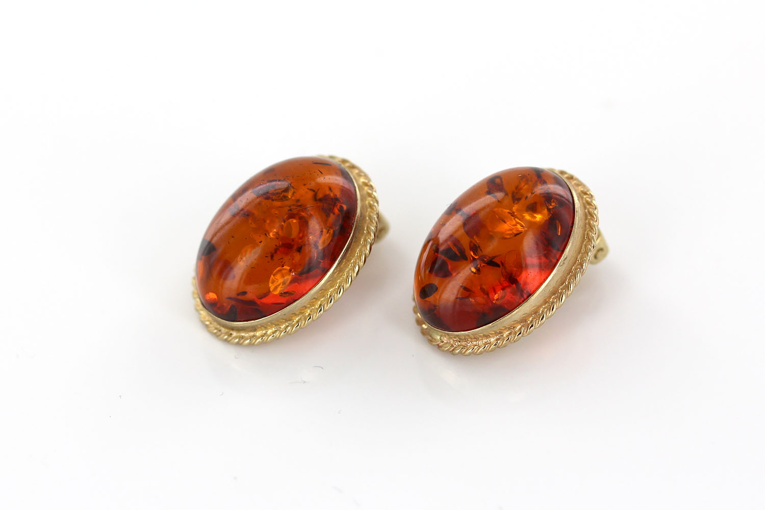 Italian Handmade German Baltic Amber Clip-On Earrings In 9ct Gold-GLC0006 RRP£995!!! - Image 12