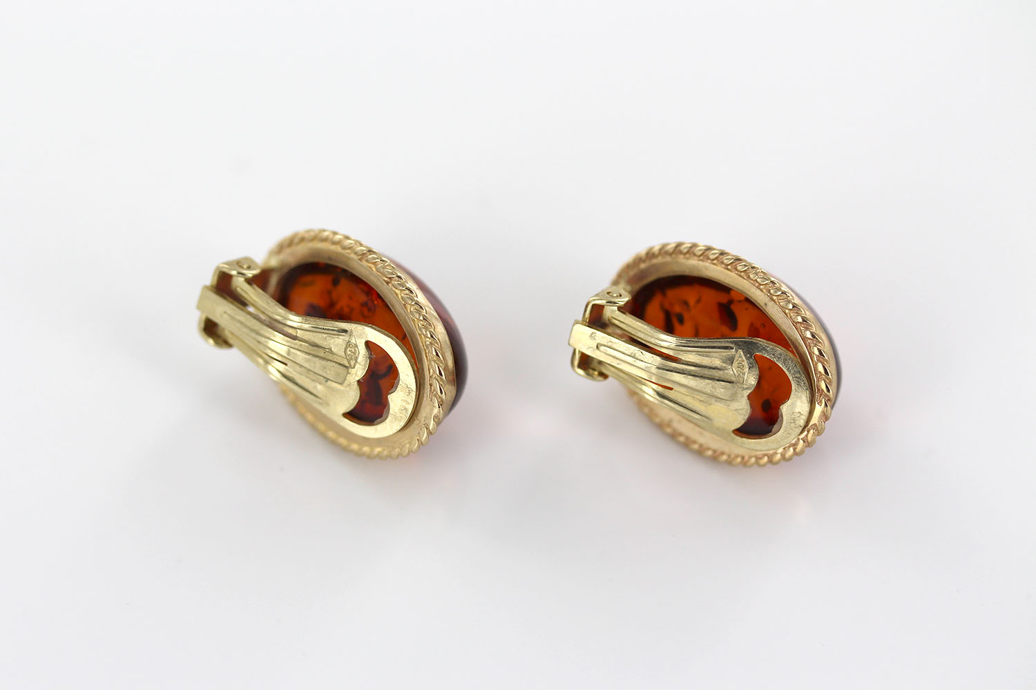 Italian Handmade German Baltic Amber Clip-On Earrings In 9ct Gold-GLC0006 RRP£995!!! - Image 7