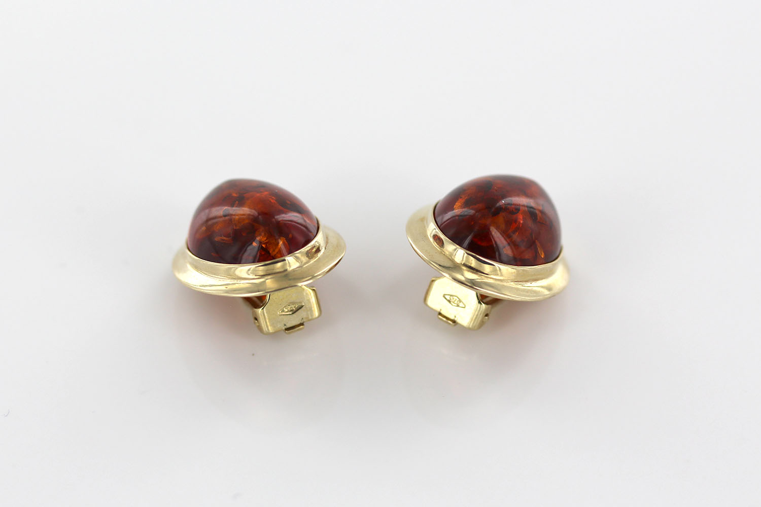 Italian Handmade German Baltic Amber Clip-On Earrings In 9ct Gold-GCL0007 RRP£995!!! - Image 11