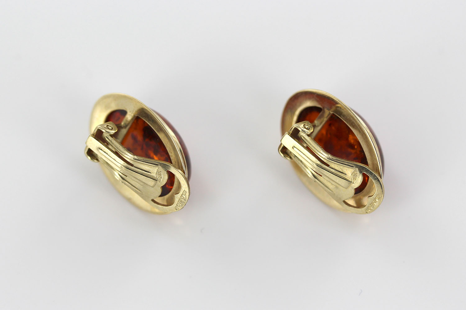 Italian Handmade German Baltic Amber Clip-On Earrings In 9ct Gold-GCL0007 RRP£995!!! - Image 6