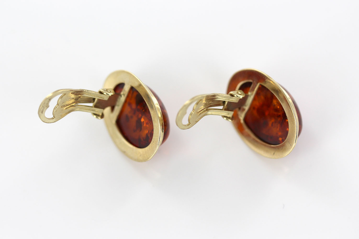 Italian Handmade German Baltic Amber Clip-On Earrings In 9ct Gold-GCL0007 RRP£995!!! - Image 7