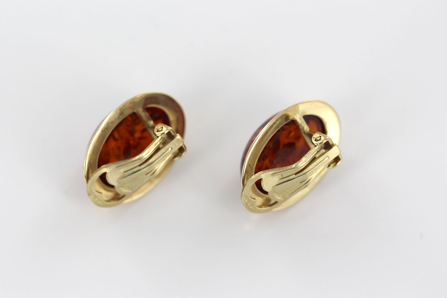Italian Handmade German Baltic Amber Clip-On Earrings In 9ct Gold-GCL0007 RRP£995!!! - Image 8