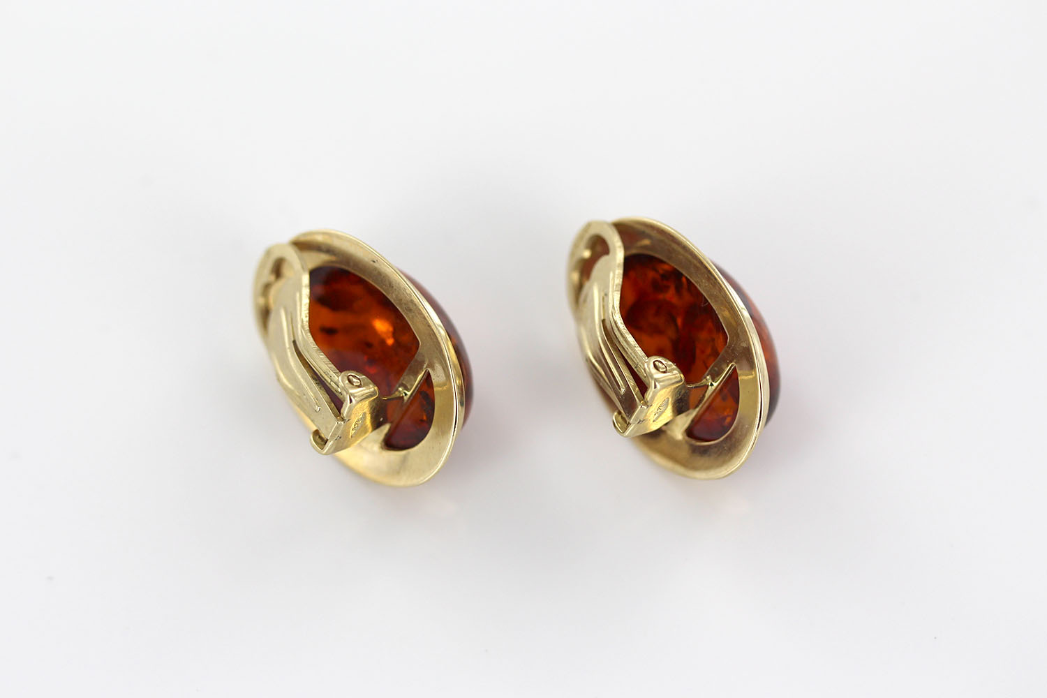 Italian Handmade German Baltic Amber Clip-On Earrings In 9ct Gold-GCL0007 RRP£995!!! - Image 9