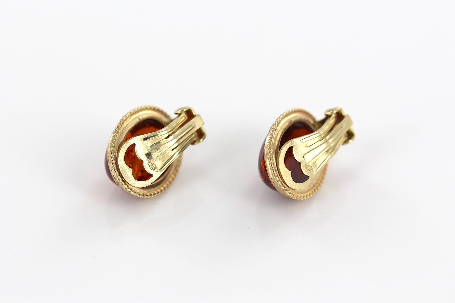 Italian Handmade German Baltic Amber Clip-On Earrings In 9ct Gold-GCL0008 RRP£995!!! - Image 10