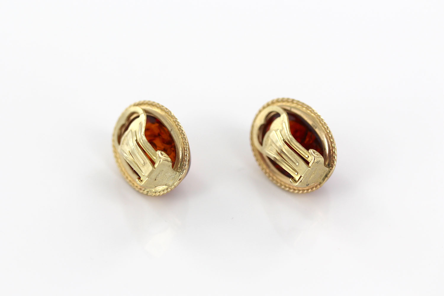 Italian Handmade German Baltic Amber Clip-On Earrings In 9ct Gold-GCL0008 RRP£995!!! - Image 11